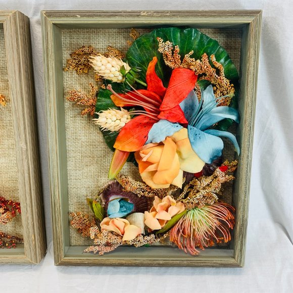 Kitsch Boho 3D Silk Flower Shadowbox - Picture 3 of 9